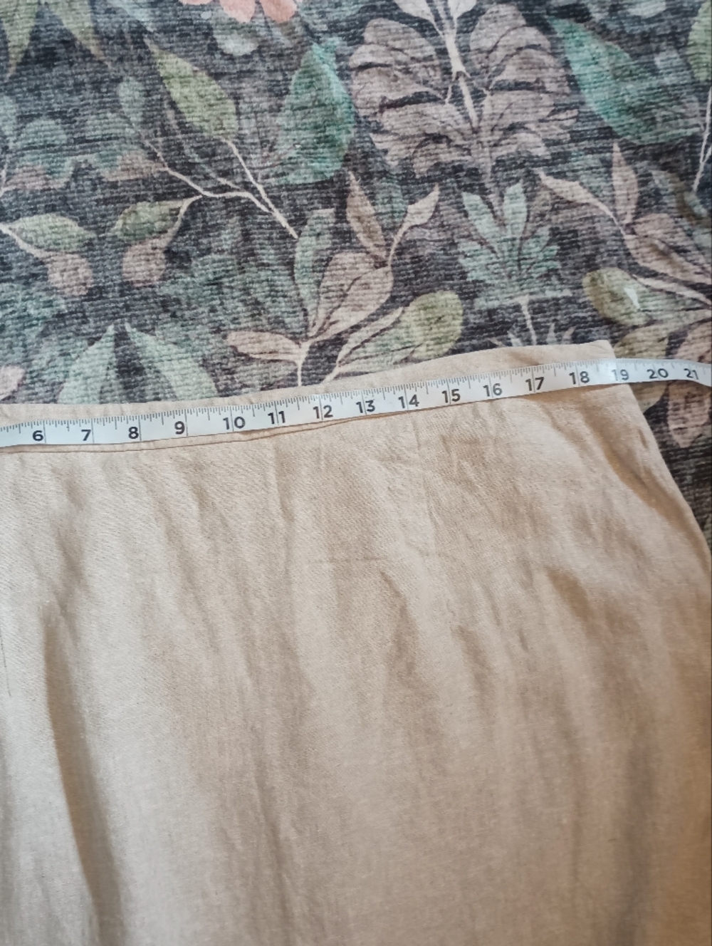 Old Navy Linen Maxi Skirt XL Natural Beige Slit Lagom Coastal Minimalist NWT - Picture 7 of 8